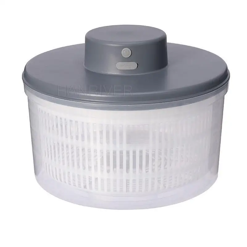 3L Electric Vegetables Dryer Salad Spinner Dehydrator Multifunction Fruits Washing Draining Basket USB Charing Kitchen Drainer 5