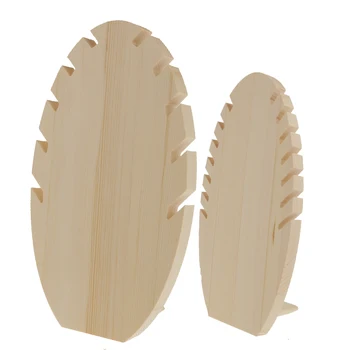 

2pcs Set Solid Wood Jewelry Display Bust with Easel for Necklaces, Chains, Choker