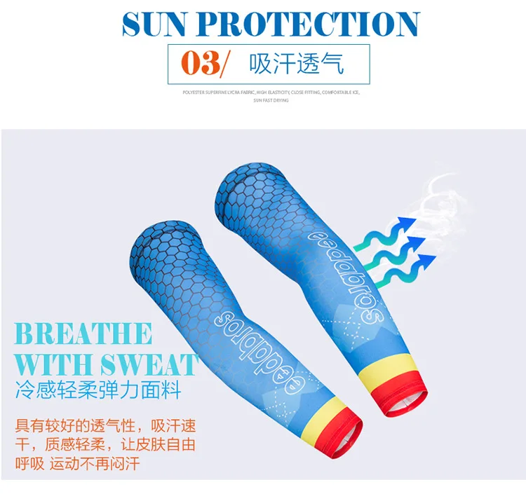 2019 Летний Новый Стиль цифровой цветной принт ледяной рукав вискоза Защита от солнца манжеты для мужчин и женщин Спорт на открытом воздухе