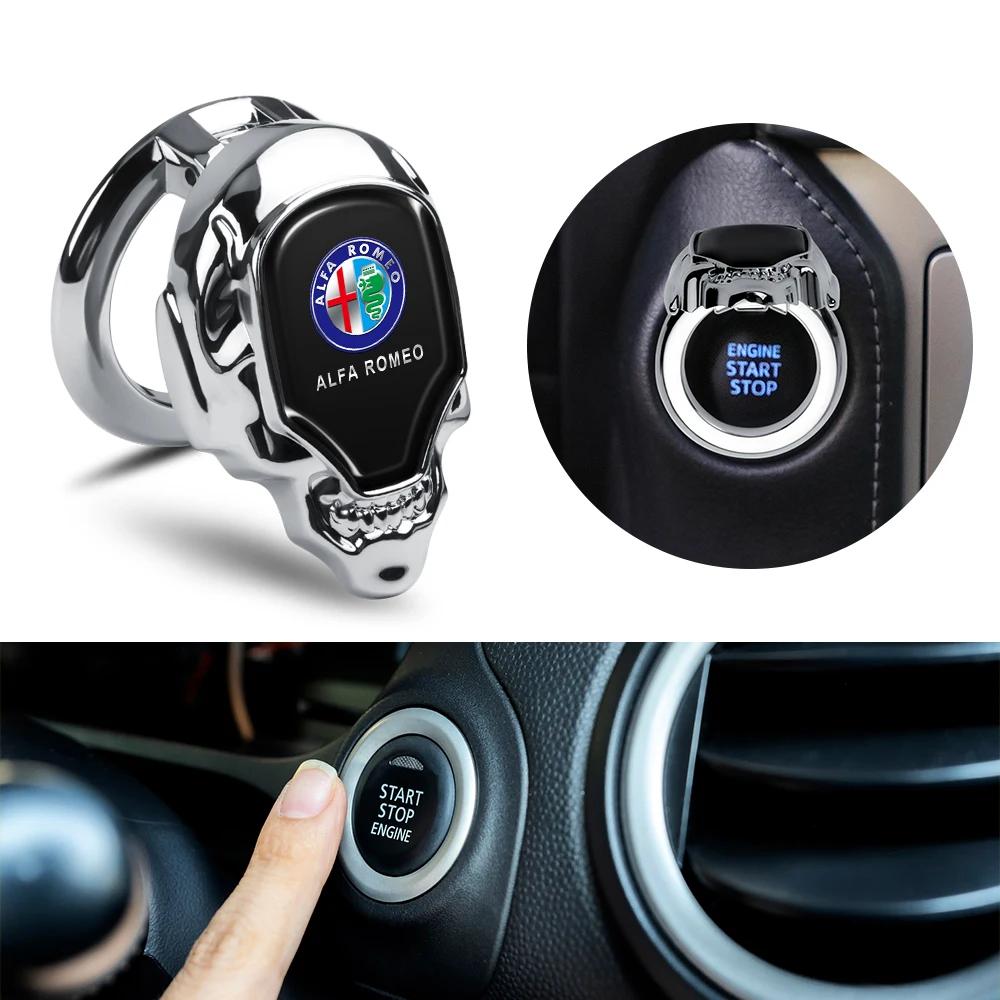 Наклейки на крышку кнопки зажигания двигателя для Alfa Romeo Giulietta 159 Mito Giulia 156 GT 147 Stelvio