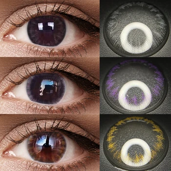 

Beautiful Pupil Colored Contacts for Dark Eyes Tokyo Ghoul Gray Cosplay Light Brown Big Eyes Lot Wholesale Halloween Men Lens