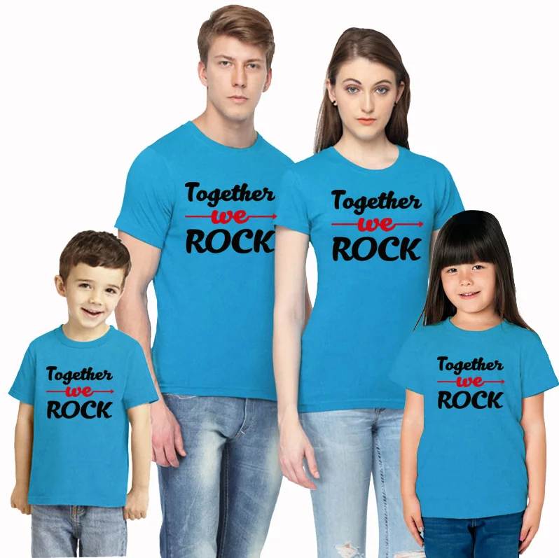 Together We Rock T Shirt Family Matching Outfits Mom And Dad And Children T- shirt - Family Matching Outfits - AliExpress