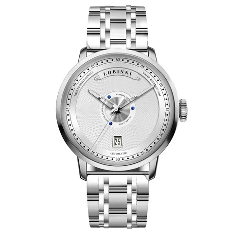 men watch p1 Мужские нарядные наручные часы, мужские автоматические часы LOBINNI, мужские роскошные механические наручные часы, швейцарский бренд, reloj hombre - Цвет: men watch p1