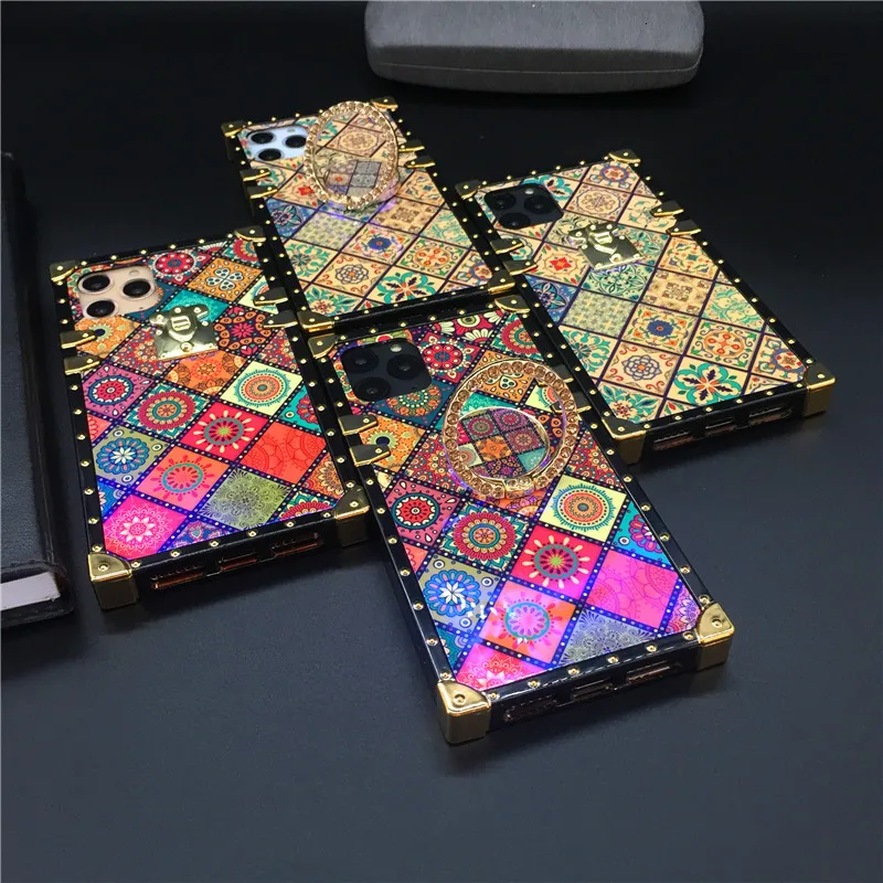 Роскошный брендовый Винтажный чехол для телефона с цветами iPhone 11 Pro X XS Max XR