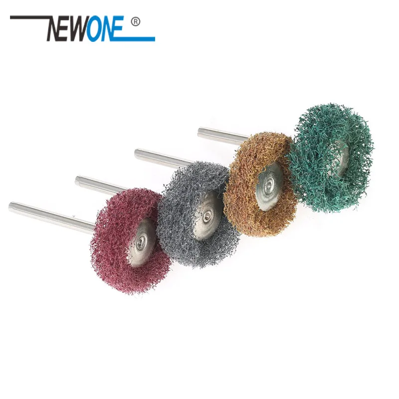 Mini Brush Scouring Pad Abrasive Wheel Nylon Fiber Grinding Sanding Head Polishing Wheel Fits Rotary Tool Dremel Accessories