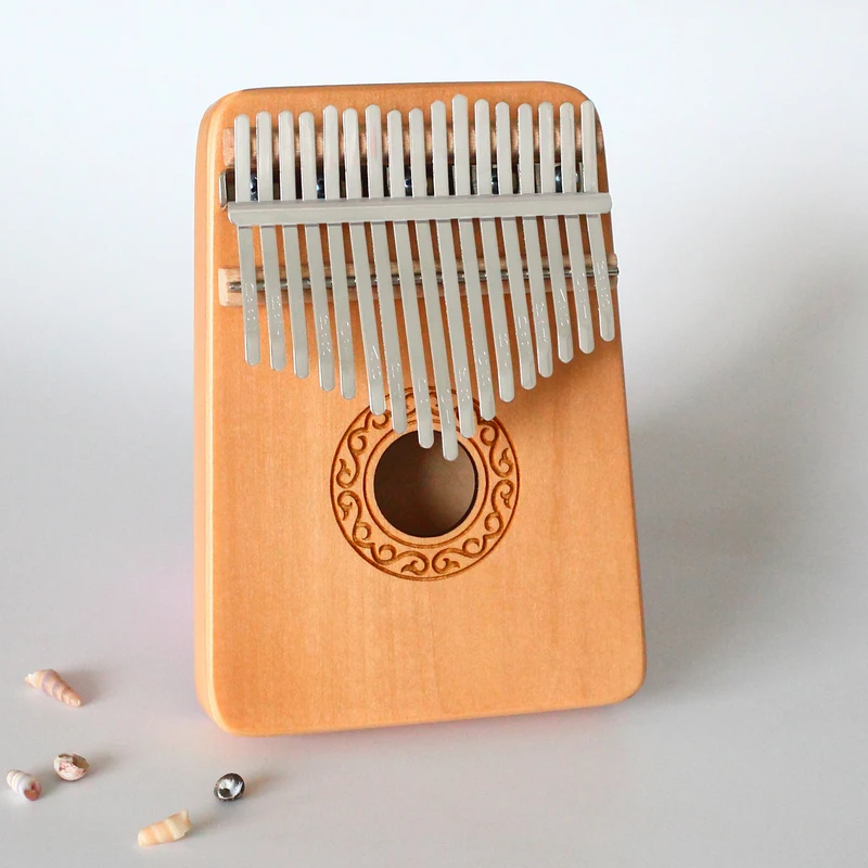 Kerus 17 teclas Kalimba pulgar Piano de madera de alta calidad cuerpo de caoba instrumento Musical con aprendizaje Libre Tune m