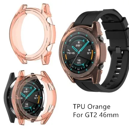 Чехол для huawei Watch GT Active Classic Sport GT2, Смарт-часы, чехол из поликарбоната и ТПУ, защитная пленка GT 2, SIKAI, спортивные аксессуары - Цвет: GT2 TPU 46mm