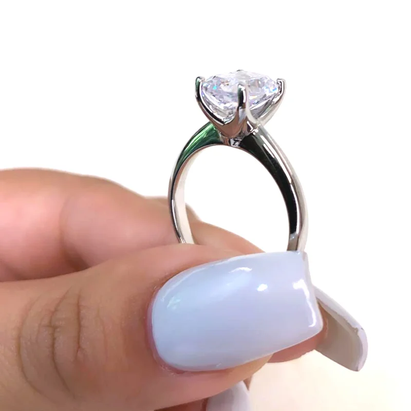 Женское кольцо для помолвки CxsJeremy14K белое золото 3ct 7*9 мм F с цветной