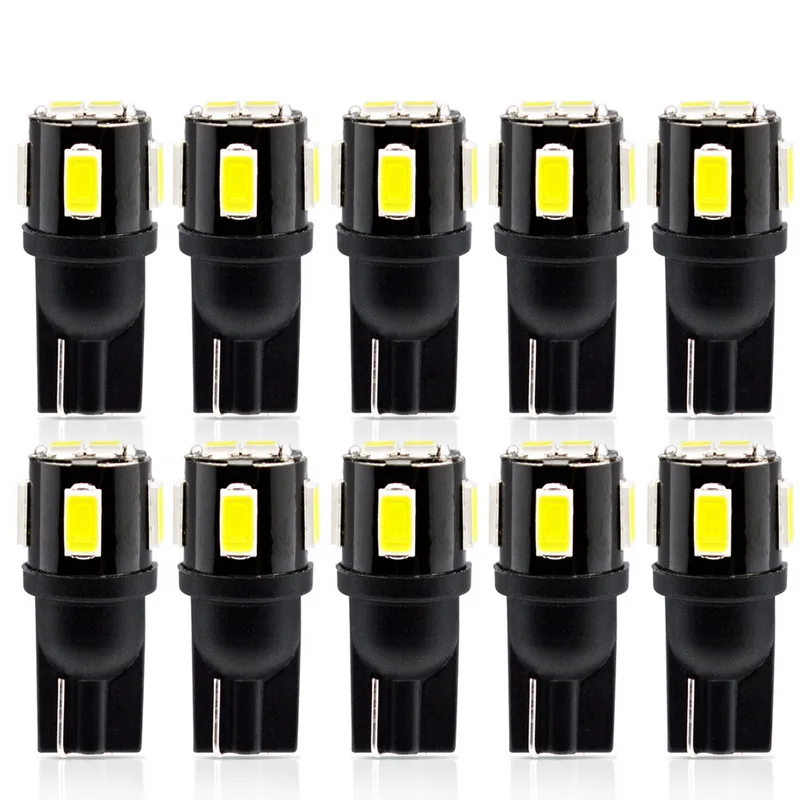 Safego 10 шт. W5W 501 светодиодный светильник T10 194 168 6SMD 5630 автомобильный интерьерный для