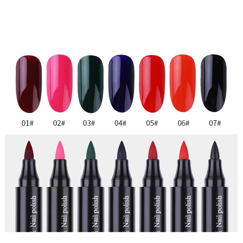 Multi Solid Colors Nail Polish Pen Long Lasting Waterproof Quick Drying Nail Art Painting Tool