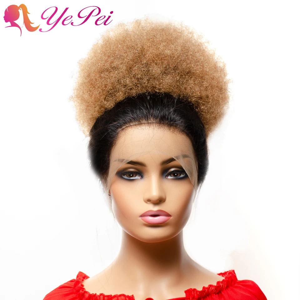 Yepei афро шнурок конский хвост человеческие волосы африканские слоеные волосы булочка на заколках для наращивания кудрявый конский хвост Remy 8 дюймов