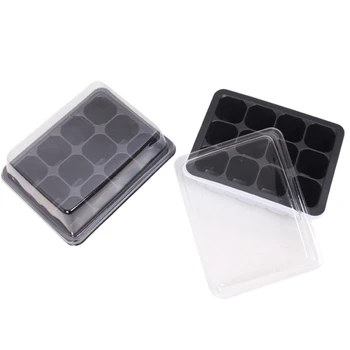 

Hot Plastic Nursery Pots Succulent Plant Seeds Flower Pot Moisturizing Nursery Pot With Lids Hydroponic Grow Box Seedling Tray