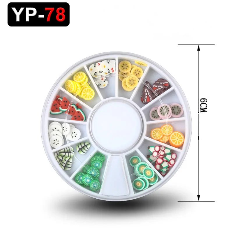 Стразы смешанных цветов для ногтей, Блестящие Необычные бусины для маникюра, дизайн ногтей, 3D украшение, камень в колесиках, аксессуары для самостоятельного изготовления - Цвет: YP-78