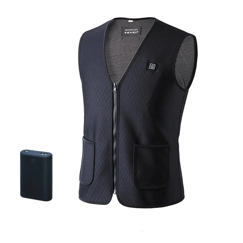 Electric Vest Charging Heating Carbon Fiber USB Waist Fever Plus Velvet Warm | Спорт и развлечения