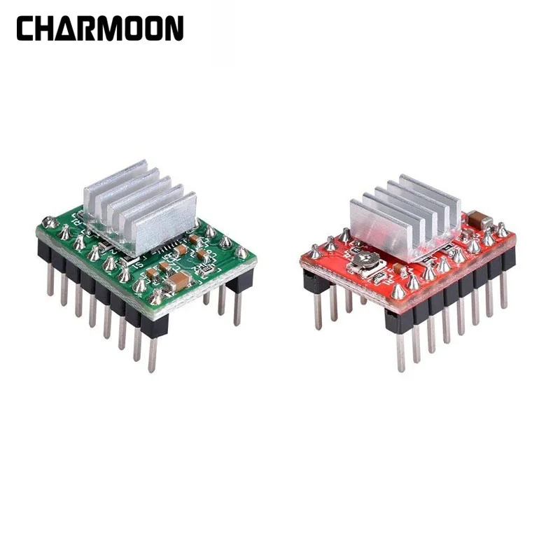 Peças da Impressora Stepstick do Motor Módulo com Dissipador de Calor Reprap Stepstick Deslizante Compatível 100 3d A4988 Drv8825