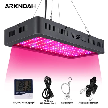 

Led Grow Light Full Spectrum 1200W with Double Chips Growing Lamps for Indoor Greenhouse Plants Growth Flowrering Fruiting