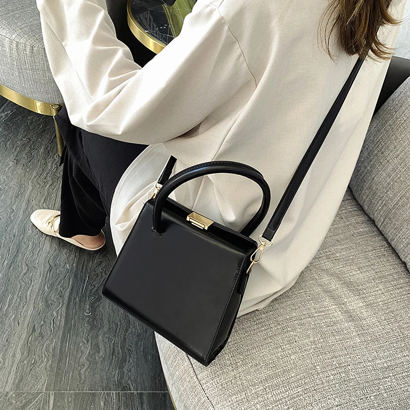 

Box Bags for Women PU Leather Handbags for Lady Solid Girls' Messenger Bags Luxury Handbags Women Bags Designer Shoulder Bags
