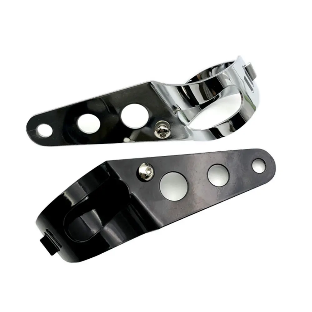 

1 Pair Stainless Steel Universal Motorcycle Headlight Bracket Bracket Black/Sliver Fork Ears Adjuster Mount Clamp Holder Oc28