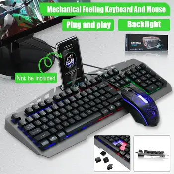 

2020 New 104 keys USB Wired RGB Backlit Waterproof Hovering Keycap Mechanical Gaming Keyboard or Keyboard and Mouse Set
