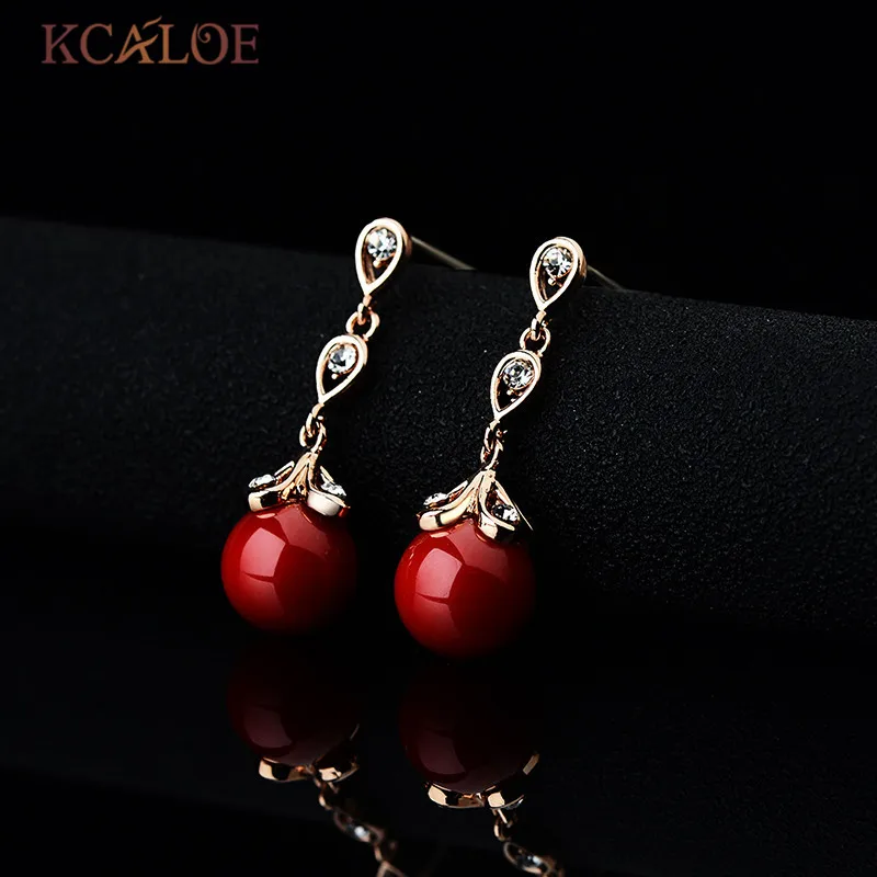 Серьги Коралл Коралловые Красные Гвоздики Женские Висячие Сережки с Камнем