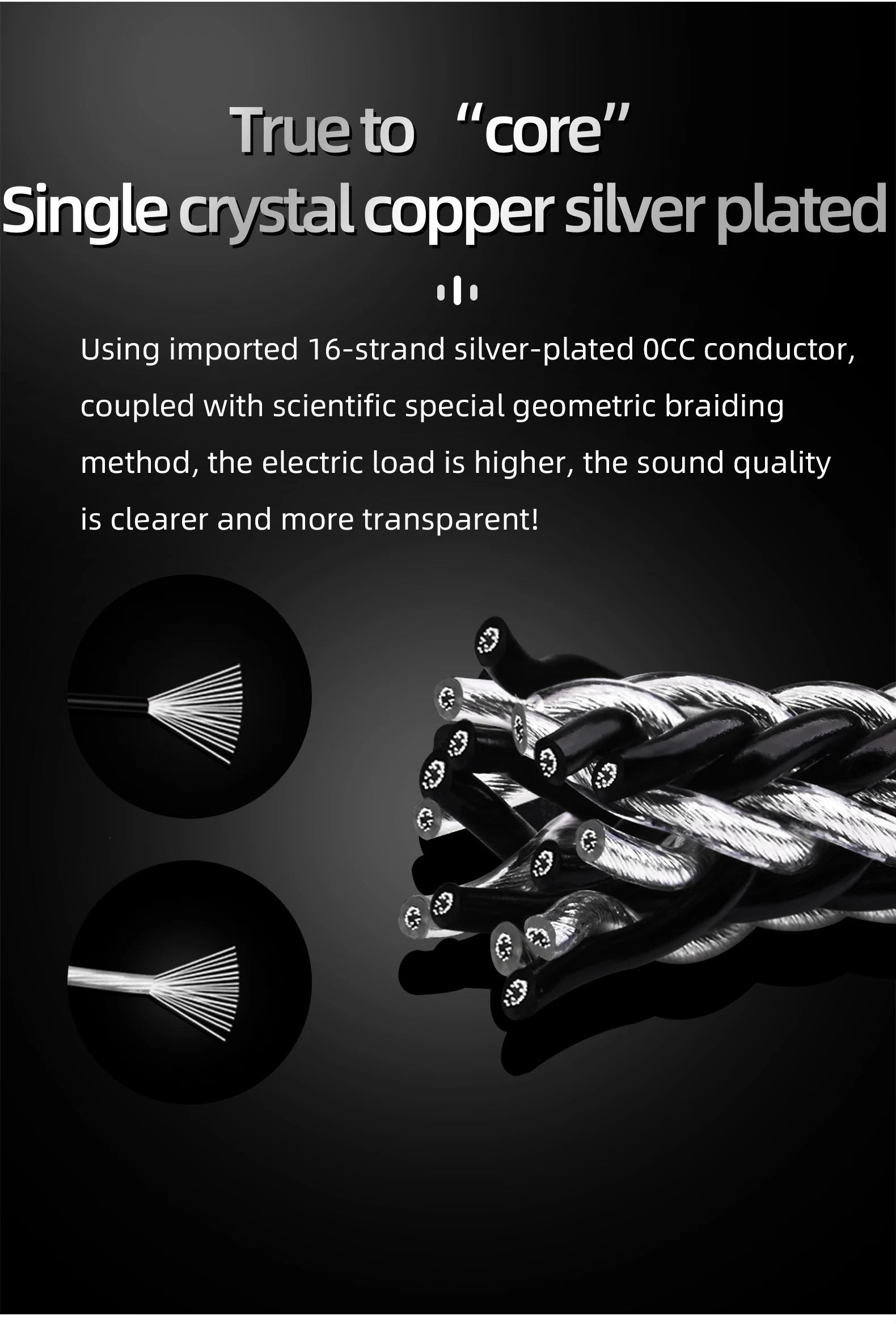 4.4mm a 4.4mm, HiFi, OCC, 4.4mm