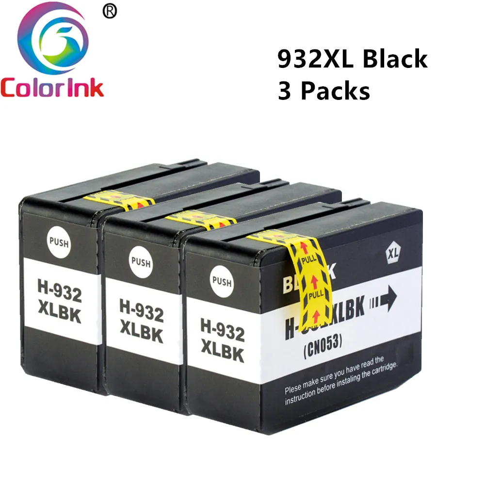 Картридж с черными чернилами ColorInk 3 для HP 932XL 933XL Officejet 6100 6600 6700 7110 7610 7612 7510 чернила