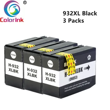 

ColorInk 3 black Ink Cartridge for HP 932XL 933XL Officejet 6100 6600 6700 7110 7610 7612 7510 7512 printer ink(1BK*1C*1M*1Y)