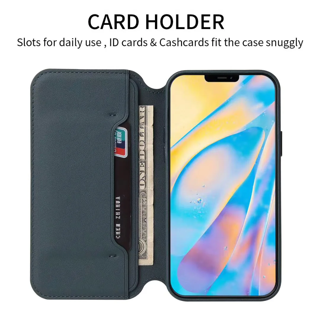 Leather Flip Wallet Case for IPhone 12 Mini 11 Pro XS MAX X XR 8 7 6s 6 Plus 5 5s SE 2020 Card Stand Slot Phone Cover