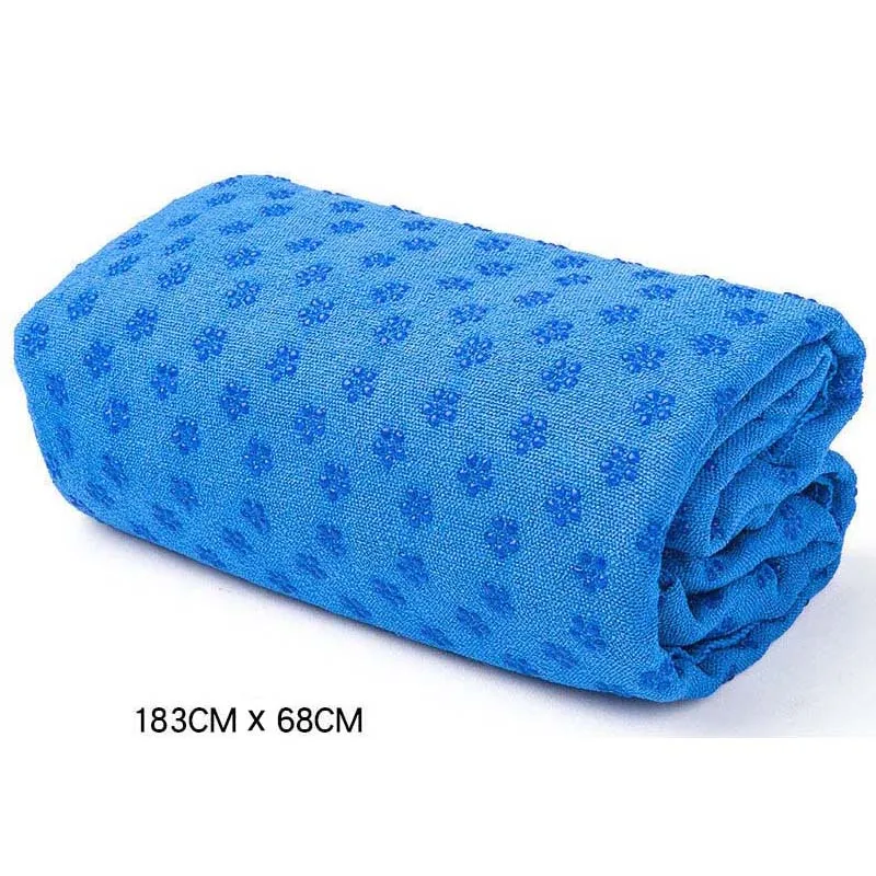 183x68 Deep blue 183*82 см нескользящий коврик для йоги, покрытие из микрофибры, быстросохнущее спортивное полотенце, одеяло для занятий спортом, фитнесом, упражнениями, одеяло для пилатеса и йоги - Цвет: 183x68 Deep blue