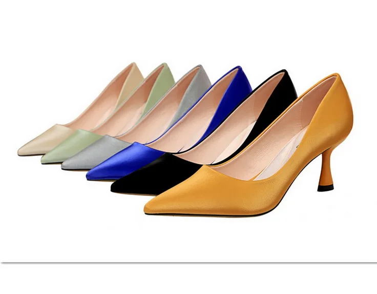 Для женщин высокий каблук туфли-лодочки для Для женщин простой Обувь на высоком каблуке офисные женские модные женские туфли, удобные дизайн большие размеры 34-41, 43
