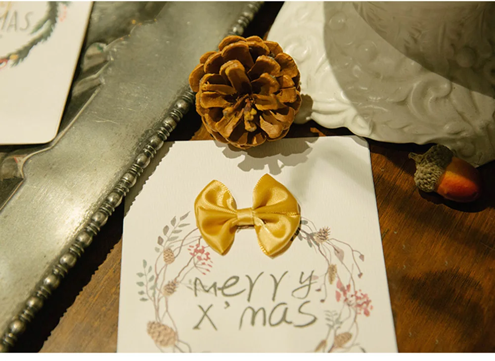 3 шт Рождественская открытка креативная бабочка узел Счастливого Рождества год три цвета Милая Подарочная открытка