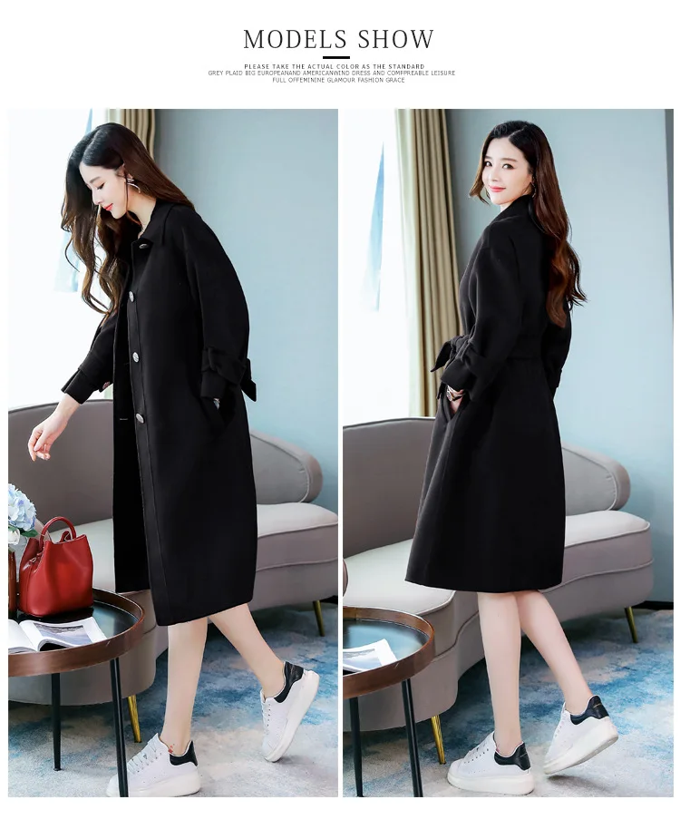 Nicesense Casaco Feminino Abrigos Mujer Invierno осенне-зимнее пальто женское пальто Manteau Femme шерстяное меховое пальто с воротником