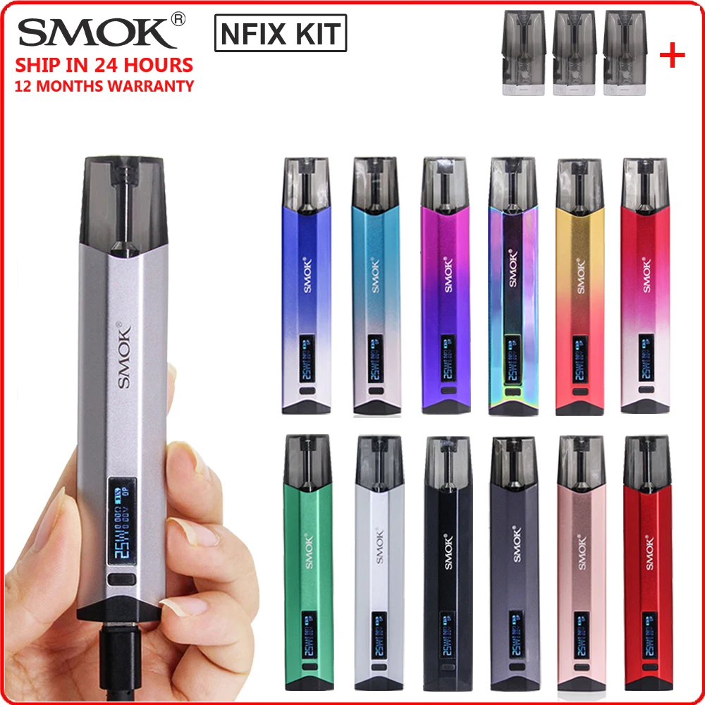 SMOK-Kit Nfix Original de cigarrillo electrónico, vapeador de vapeo con baterías de 700mAh, atomizador nfix VS RPM160 Infinix, 25W, cápsulas de 3ML