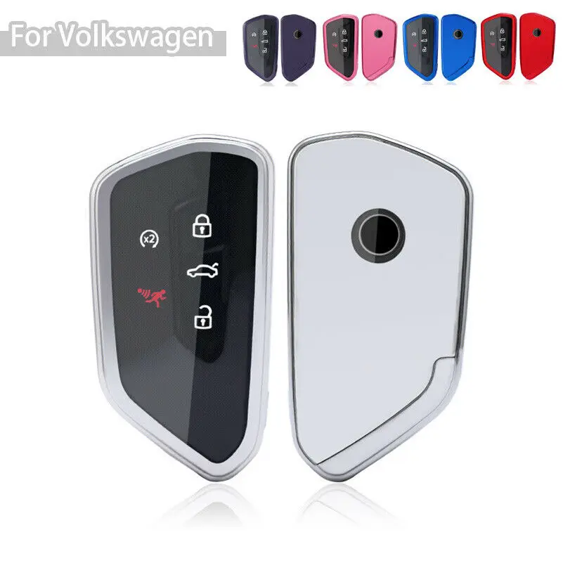 Soft Tpu Car Remote Key Case Cover Holder Fob For Vw Golf 8 For Seat