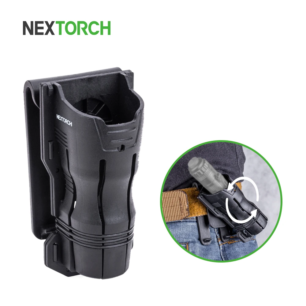 NEXTORCH 360 Degree Tactical Flashlight Holster Angle Rotatable Duable Flashlight Holder V6 for 27mm-30mm Diameter Flashlight