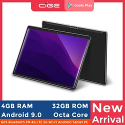 CIGE – tablette PC de 10 pouces Android 9.0, Octa Core, 4 go de RAM, 32 go de ROM, 4G LTE, cellulaire, 6000mAh, Dual 2.4G 5G Wifi 10.1, pour enfants 