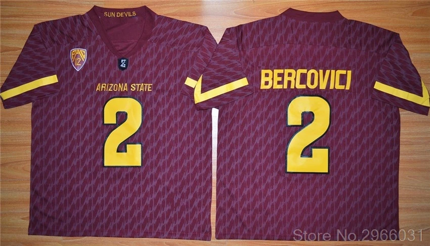 Arizona State Sun Devils 8 D.J. Foster 2 майка Берковичи 42 Пэт Тиллман колледж Джерси сшитые размер S-3XL