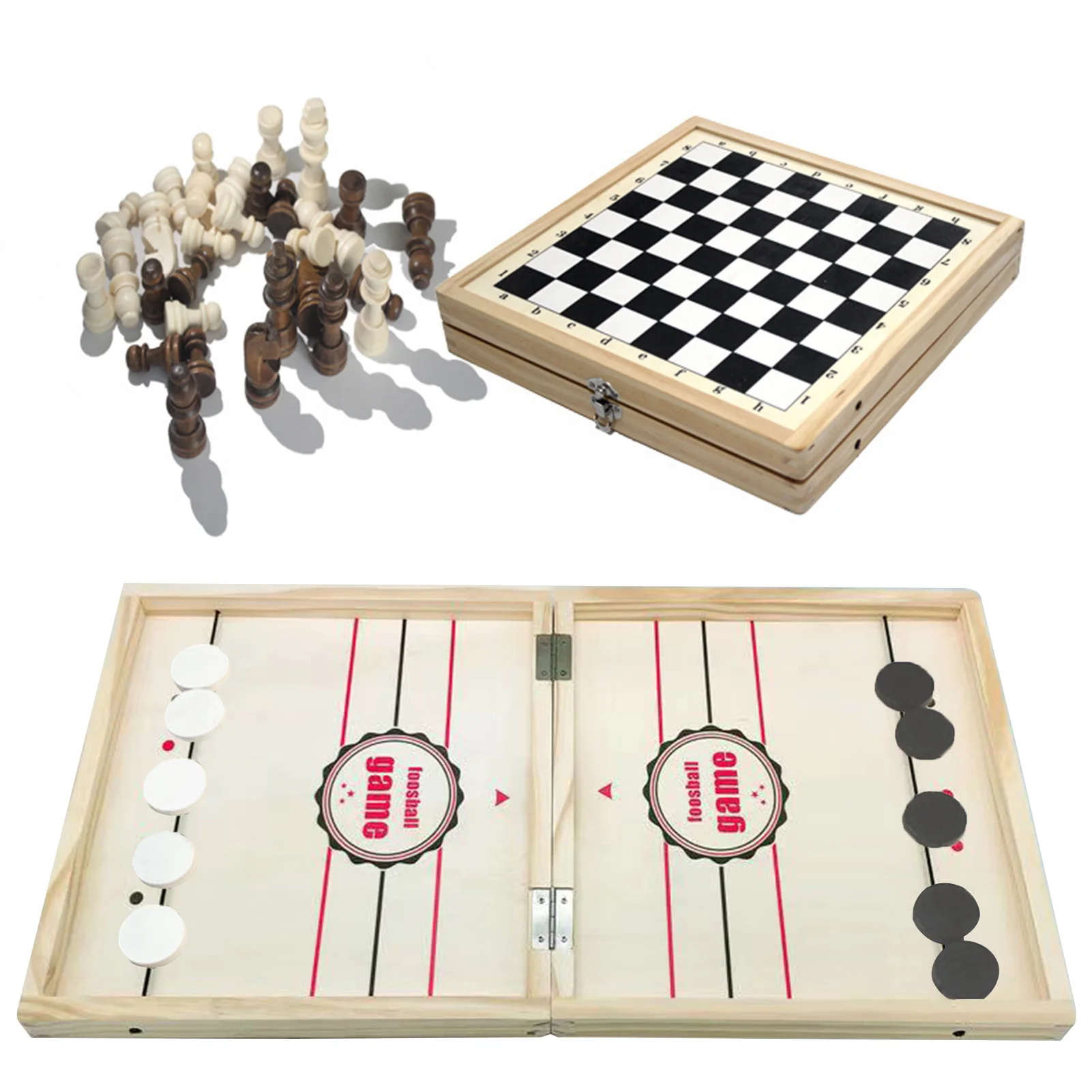 

Chess Board Table Hockey Game Catapult Chess Parent-child Interactive Toy Fast Sling Puck Board Game Toys For Children 2021