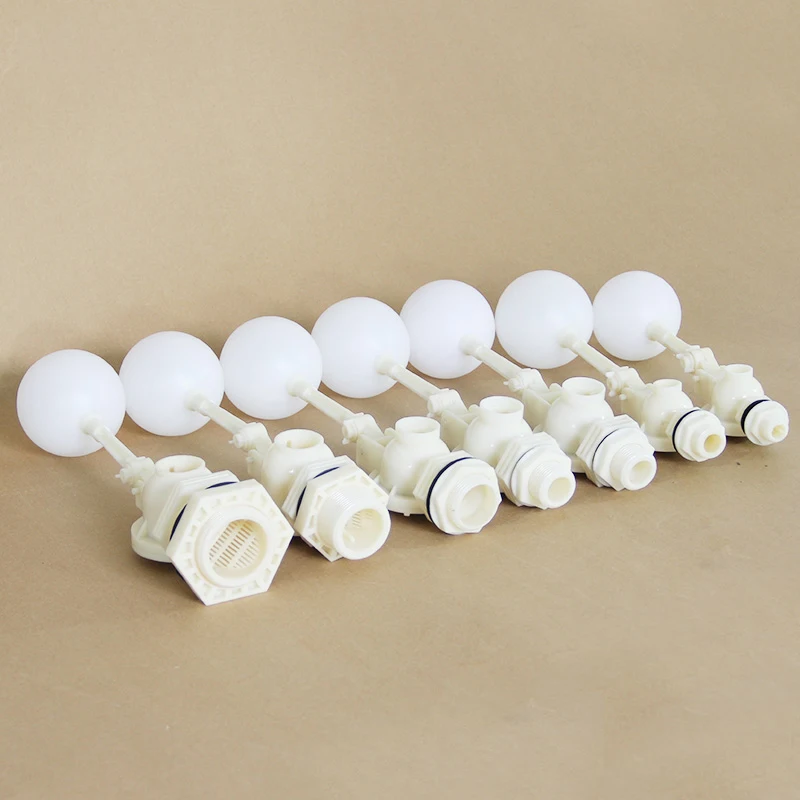 White Plastic Adjustable Auto Fill Float Ball Valve Water Control Switch For Water Tower Water Tank