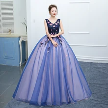 Vestidos quinceanera 15 anos Tull Бальное Платье с v-образным вырезом длиной до пола короткие открытые сзади аппликация недорогие подростковые платья для выпускного вечера