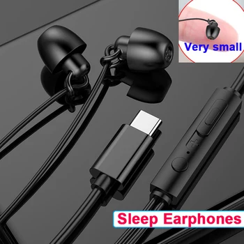 

Sleeping Earphone HiFi Soft Silicone Headset 3.5mm Type-c In-Ear Earphone With Mic Noise Cancelling Earphone For Xiaomi Huawei