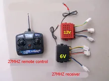 1set 4CH 27MHZ Wireless Remote Controller 6V/12V Receiver Antenna for Children Kids Power Wheels Electric Cars RIDE ON Control 5ch 27mhz remote controller unit receiver board remote control for tank car toy radio system for 130 motor 6v 5v