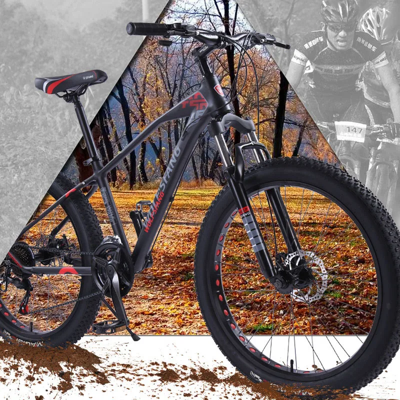 wolf's fang Bicycle Mountain bike Road Fat bikes 21 speed 26*3.0 Aluminum alloy bicycle Man fatbike road Bike Free shipping bike