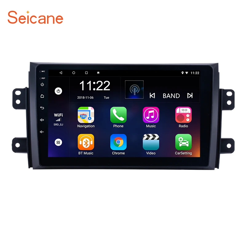Top Seicane Android 9.0 9 inch Car GPS Auto Radio Unit Player for 2006-2012 Suzuki SX4 with RDS Steering Wheel Control 0
