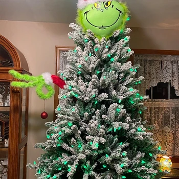 

Furry Green Grinch Arm Ornament Holder for The Christmas Tree for Christmas Home Party CLH@8