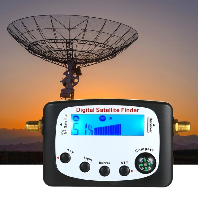 Détecteur Satellite LCD SF-95DR - Alignement Antenne Parabolique, Mesure De Signal TV, Avec Boussole