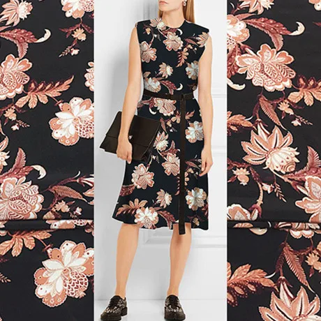 Новое Летнее шелковое платье из крепа 100% шелковая ткань дизайнерская