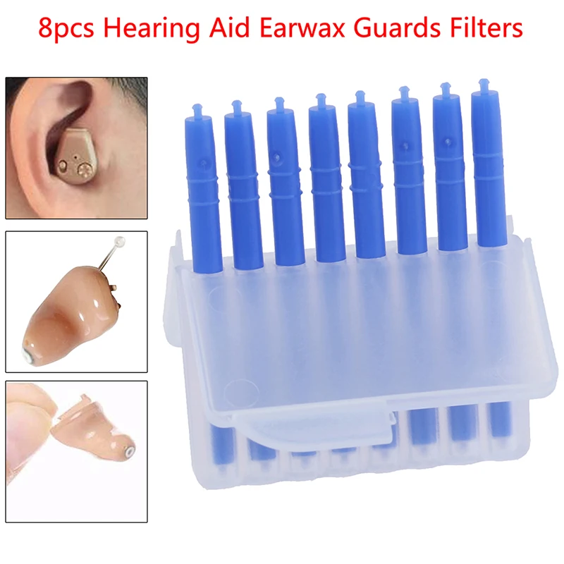 8pcs Disposable Hearing Aid Protection Wax Guard Earwax Filters Prevents Earwax Cerumen From Hearing Aids For Heathy Care