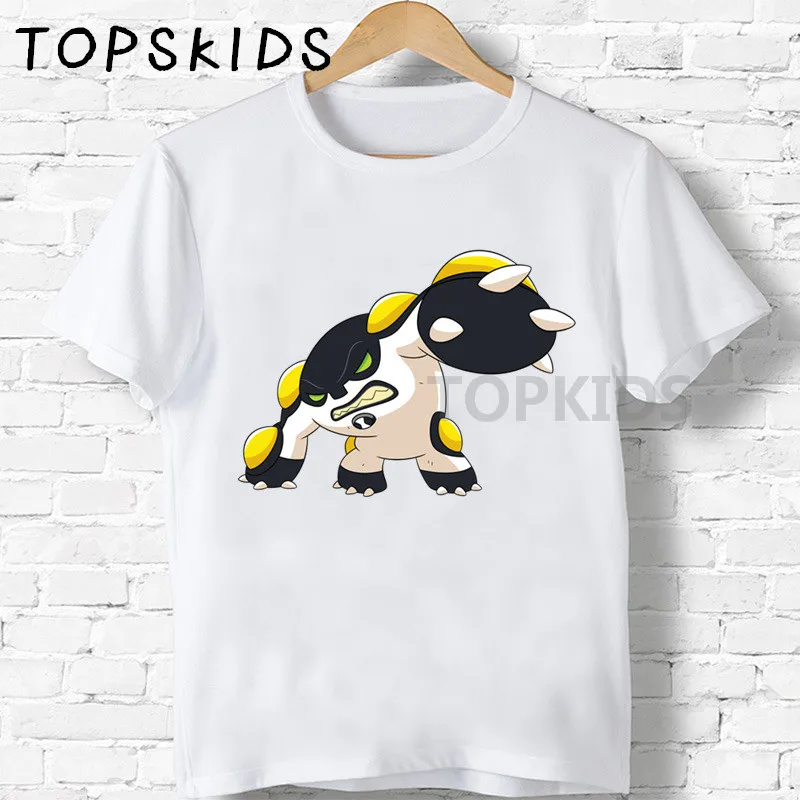 Детские футболки с рисунком Omnitrix Ben 10 Забавные топы для маленьких мальчиков и девочек, детская летняя футболка HKP5328 - Цвет: White-J