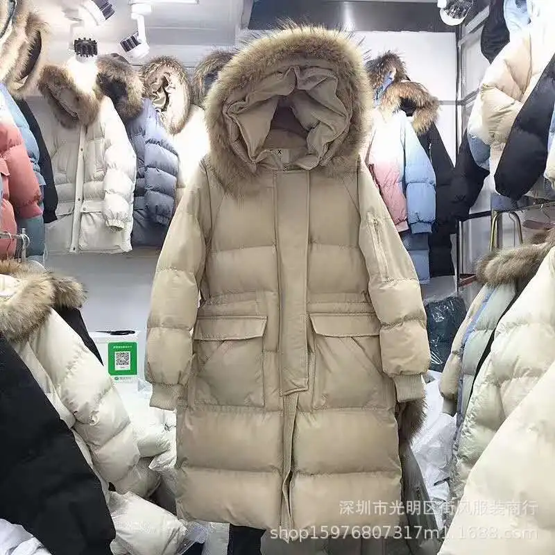 Женский пуховик, распродажа,, средней длины, толстый, теплый, пуховик, хлопок